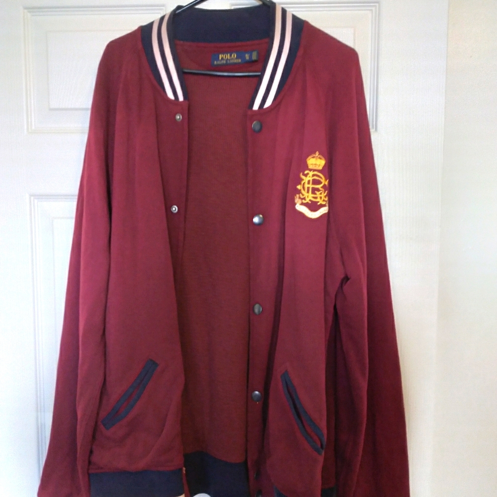 Maroon,nany blue and white polo jacket
